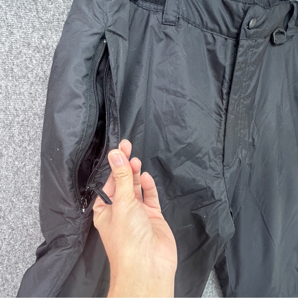 Ski Gear Snow Pants Mens XL Black ThermaTech Insulated Water Resistant Ski - Picture 10 of 16